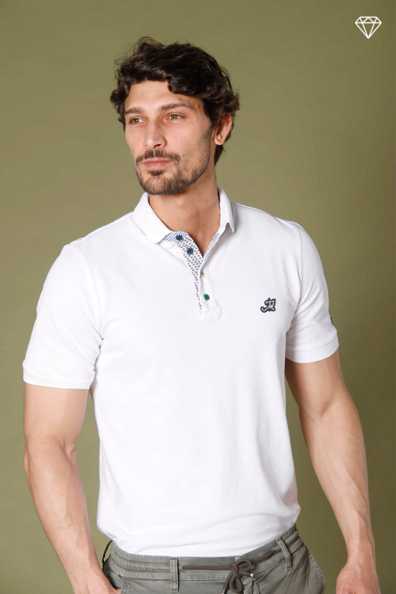 Leopardi Herren-Polo aus Piqué mit sartorialen Details ①