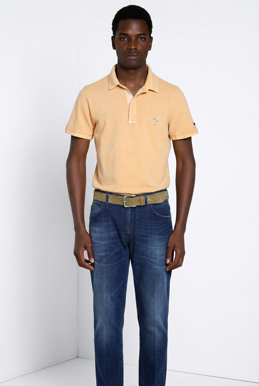 Men's Polo Shirt Leopardi Coral Piquet Delamere | Mason's – Mason's
