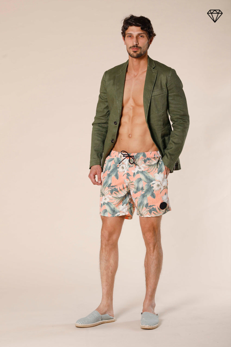Versilia Beach maillot de bain homme en polyester avec motif floreal rose regular fit ①
