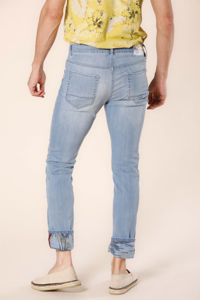 Harris 5-Pocket Men's Denim Jeans with Palm Print Slim Fit