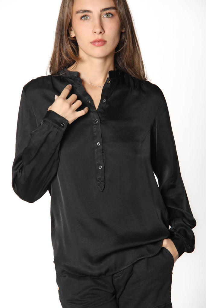 Picture 3 of women’s black viscose shirt model Margherita Shirt by Mason’s 