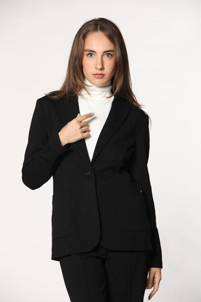 picture 1 of women's Theresa blazer in black jersey by Mason's