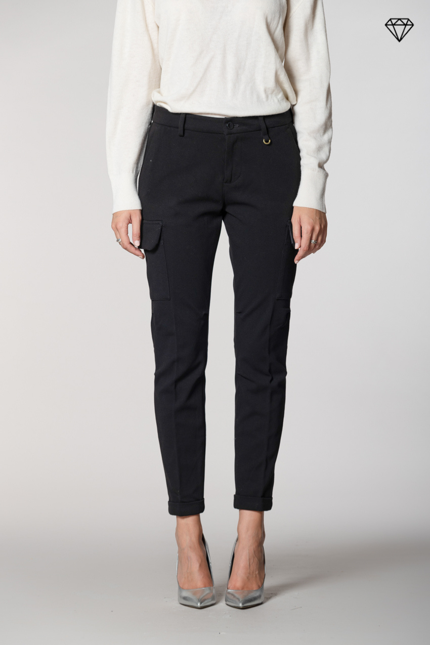 Women's Cargo Pants Chile City Black in Technical Jersey ①