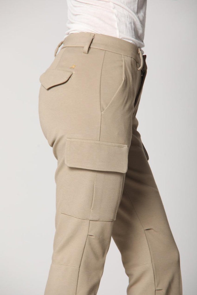 picture 4 of women's Chile City cargo pants in light beige jersey by Mason's 