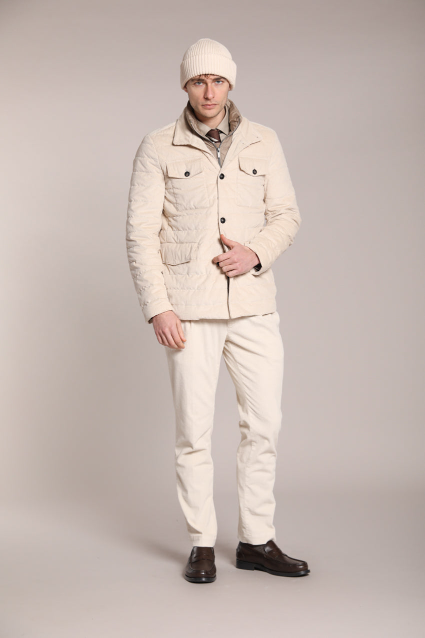 Field Jacket Man Space Stucco in 500-Wale Velvet | Mason's