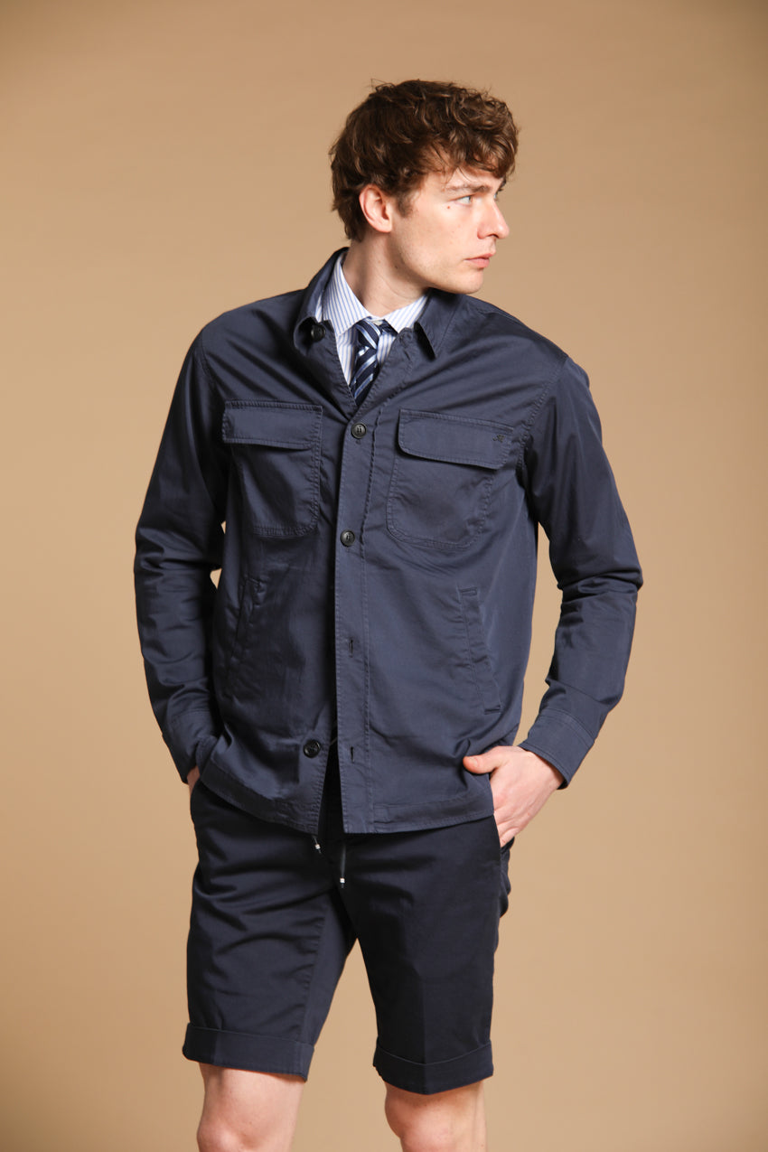 Williams Overshirt Chemise homme en satin tech travel stretch - Main Image