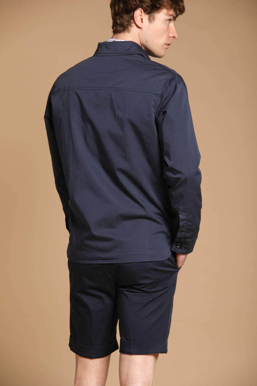 Williams men's overshirt in tech satin travel stretch
