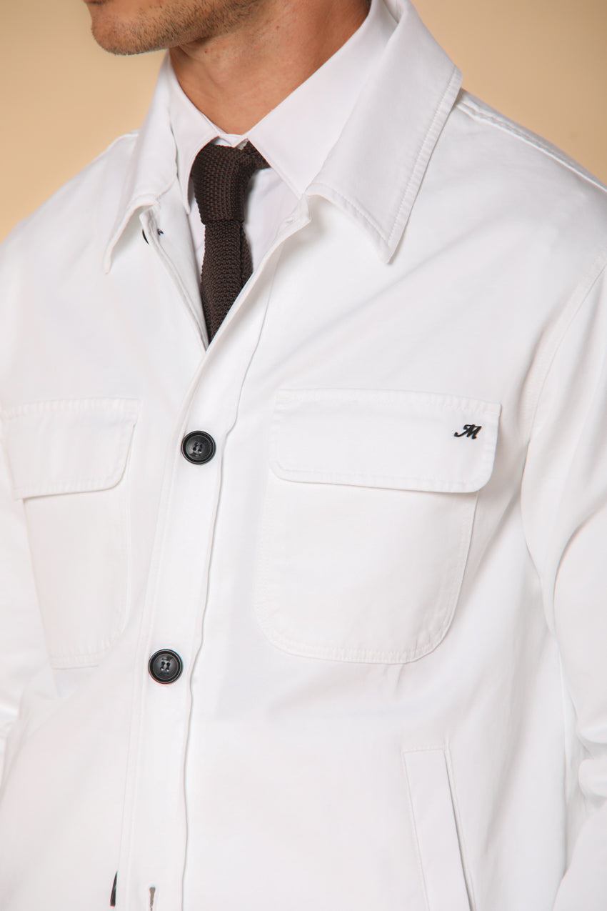 Williams men's overshirt in stretch cotton jersey fabric