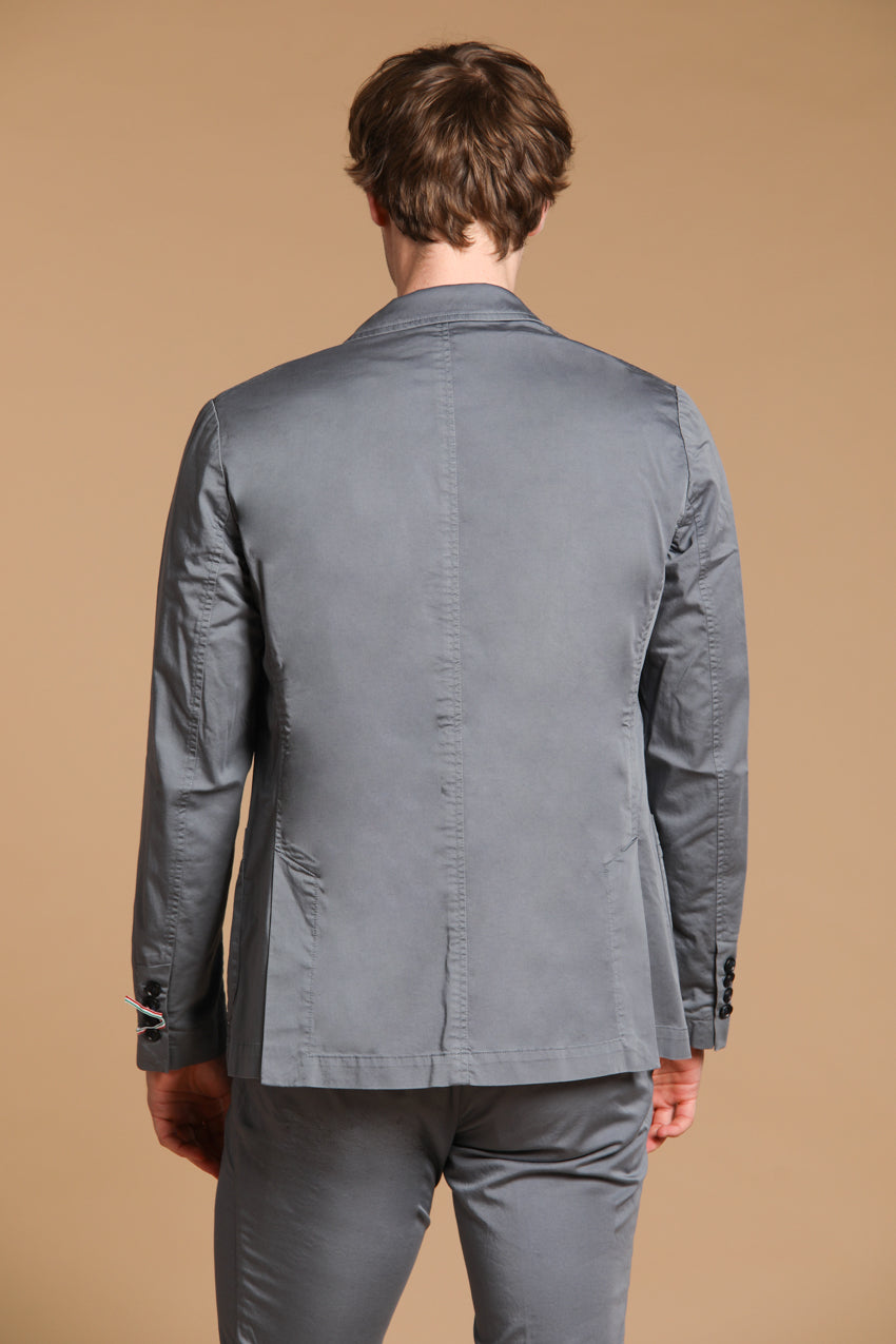 Da Vinci travel blazer uomo in raso tecnico travel stretch con dettagli