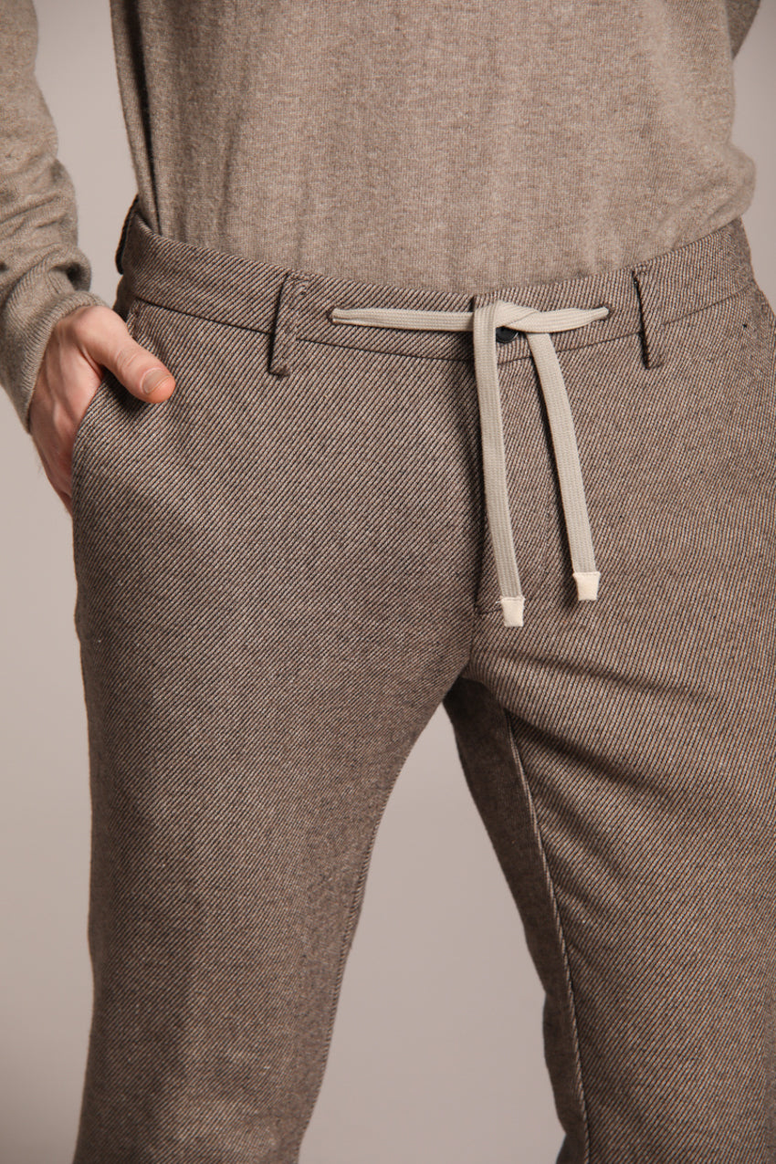 Foto 2 New York String pantalone chino jogger uomo in cover bicolor regular fit