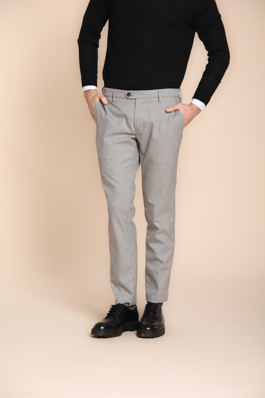 Chino Pants Man New York Grey in Cotton Wool