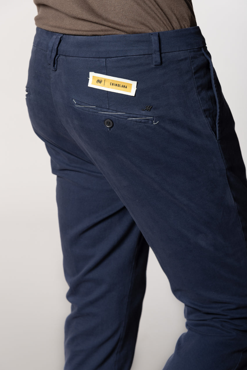 Osaka 1 Pinces pantalon chino homme en coton laine carrot fit