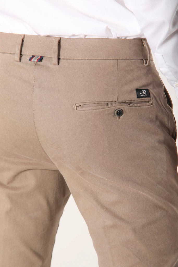 Torino Style man gabardine and cotton modal stretch chino pants slim - Mason's US