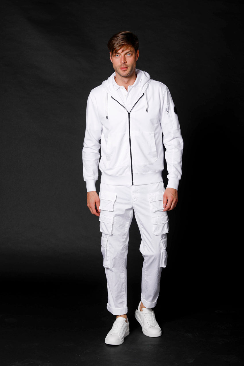 immagine 2 di pantalone cargo uomo in cotone stretch limited edition modello Caracas colore bianco di Mason's