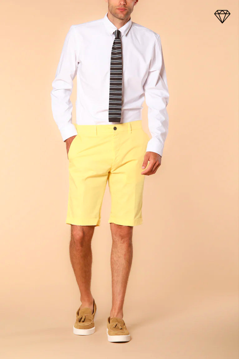 London bermuda chino hombre en algodón pima regular fit ①