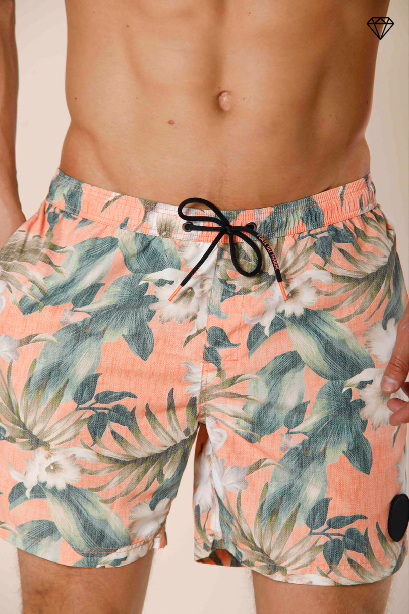 Versilia Beach maillot de bain homme en polyester avec motif floreal rose regular fit ①