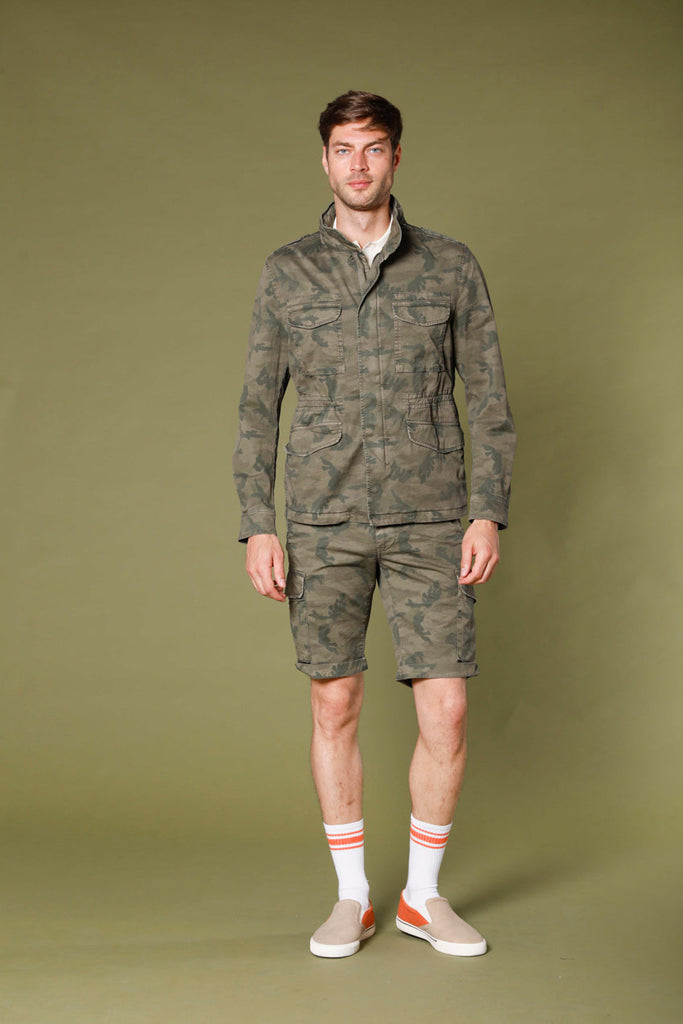 image 3 of men's field jacket in cotton with camouflage pattern M74 Jacket in green regular fit by Mason's 