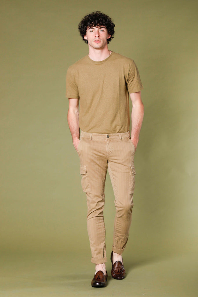 immagine 3 di pantalone cargo uomo in cotone resca 3d modello Chile colore kaki di Mason's 