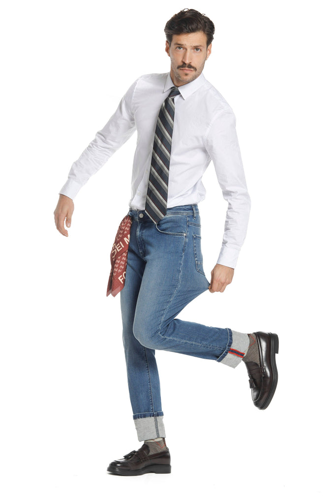Harris Action Stretch man 5-pockets pants  in stretch denim slim