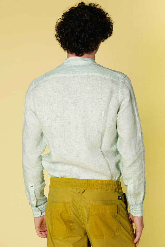 image 3 of men's long sleeve shirt in linen porto model in antiqua regular fit by mason's 