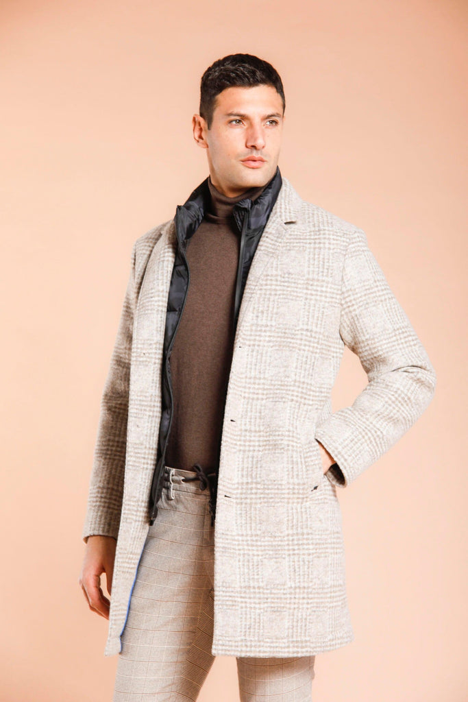 Los Angeles man wool cloth coat with shaded galles pattern - Mason's US