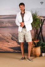 Chile bermuda cargo uomo in cotone fantasia camou slim fit ①