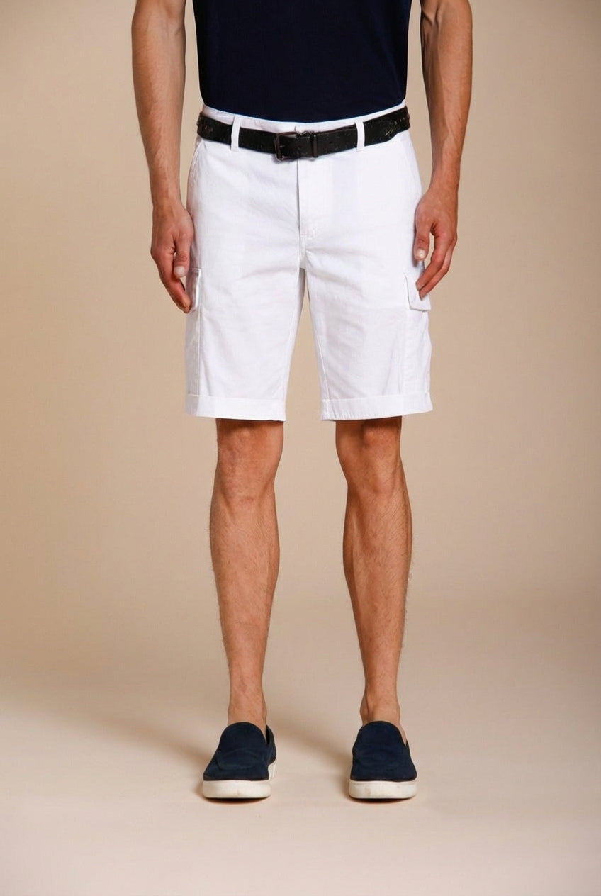 Chile Bermuda cargo hombre en satén stretch slim fit ①