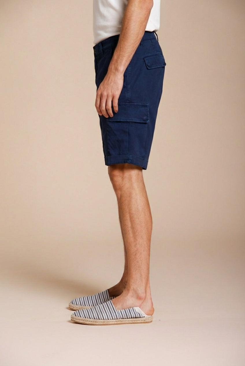 Chile men's cargo bermuda satin stretch slim fit ①