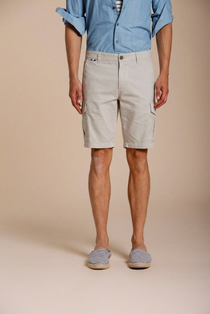 Chile bermuda cargo hombre en raso stretch slim fit ①