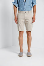 Chile bermuda cargo homme en satin stretch slim fit ①