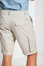 Chile bermuda cargo homme en satin stretch slim fit ①