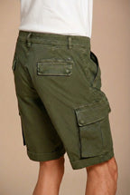 Chile men's cargo bermuda in stretch satin slim fit ①