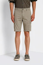 Chile men's cargo bermuda in stretch satin slim fit ①