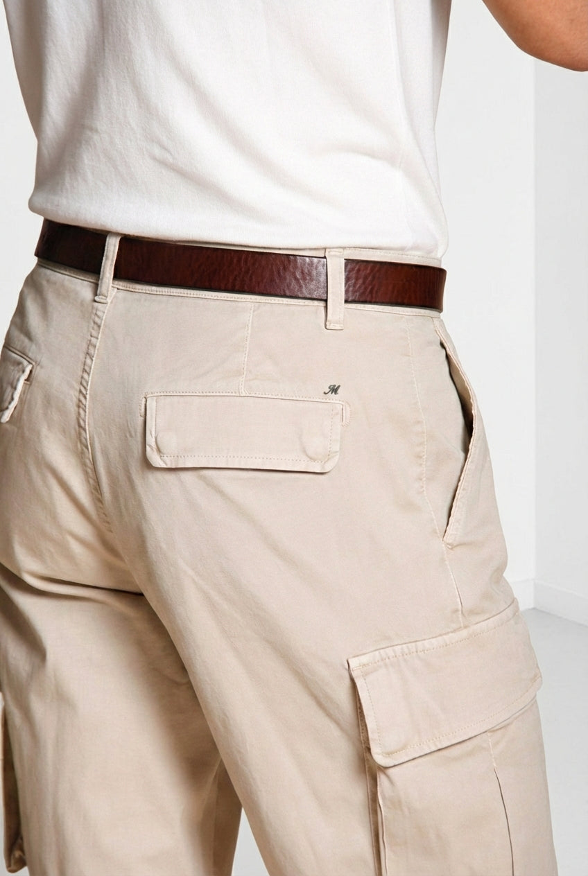 Chile bermuda cargo hombre de satén stretch slim fit ①