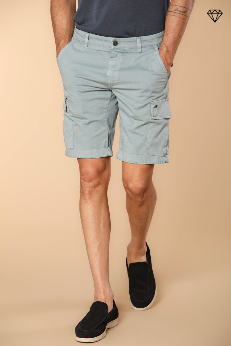 Chile men's cargo bermuda shorts in stretch satin Slim fit ①