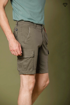 Chile men's cargo bermuda shorts in stretch satin slim fit ①