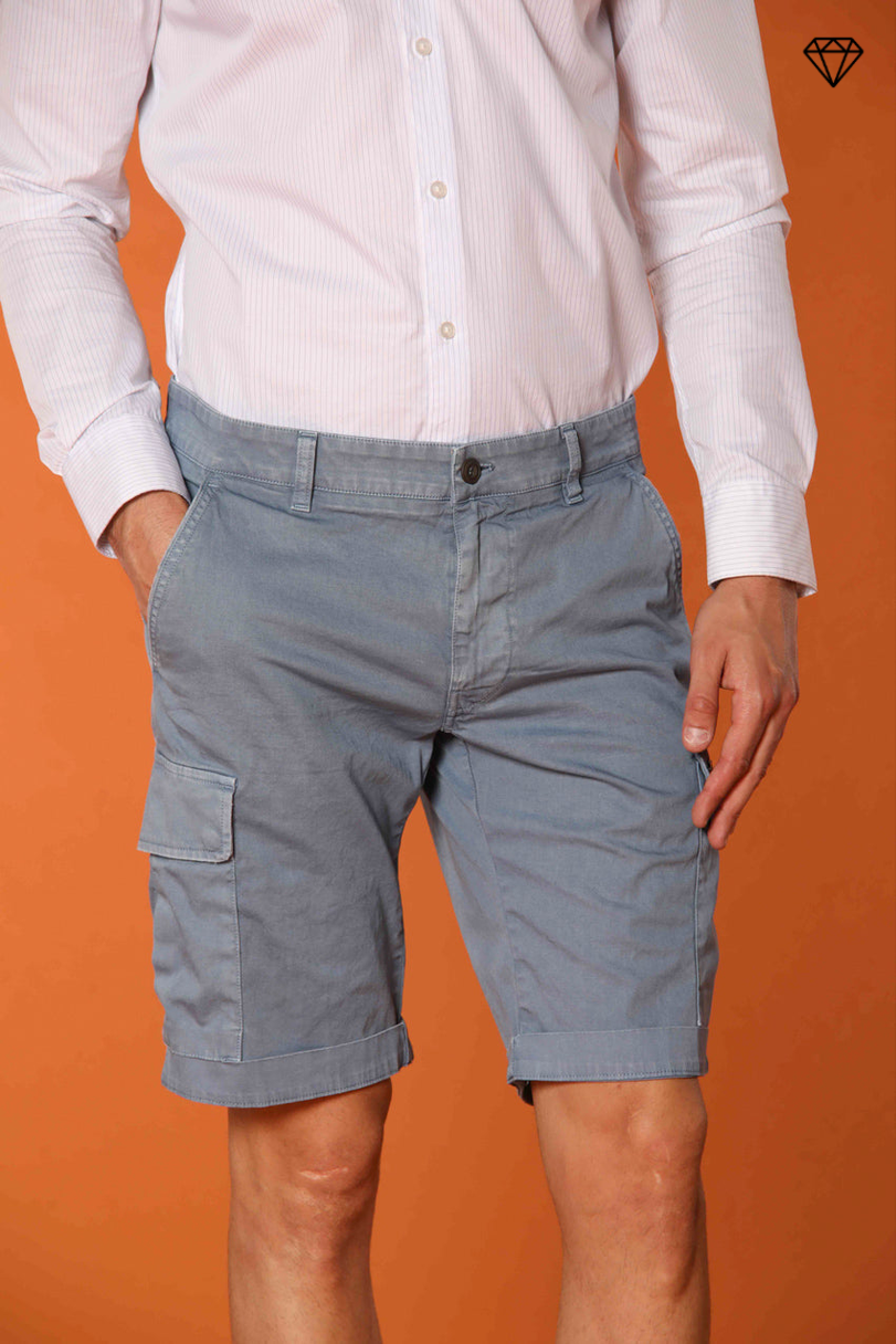 Chile men's cargo bermuda shorts in stretch satin Slim fit ①