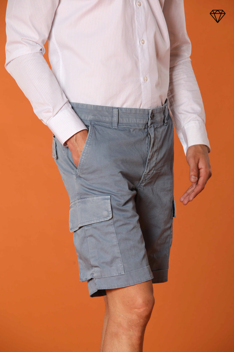 Chile men's cargo bermuda shorts in stretch satin Slim fit ①