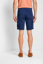 Chile bermuda cargo homme en satin stretch slim fit ①