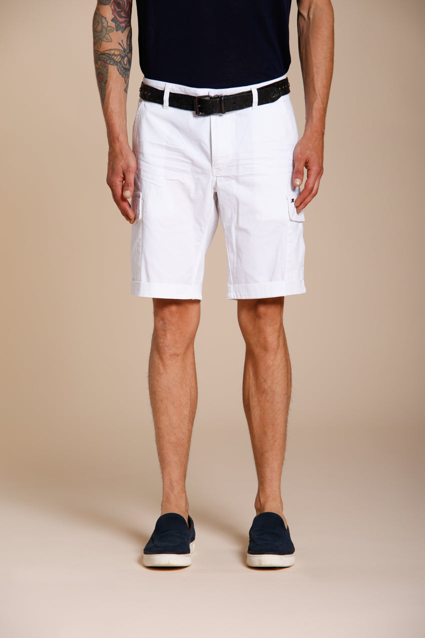 Chile Bermuda cargo hombre en satén stretch slim fit ①