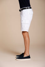 Chile Bermuda cargo hombre en satén stretch slim fit ①