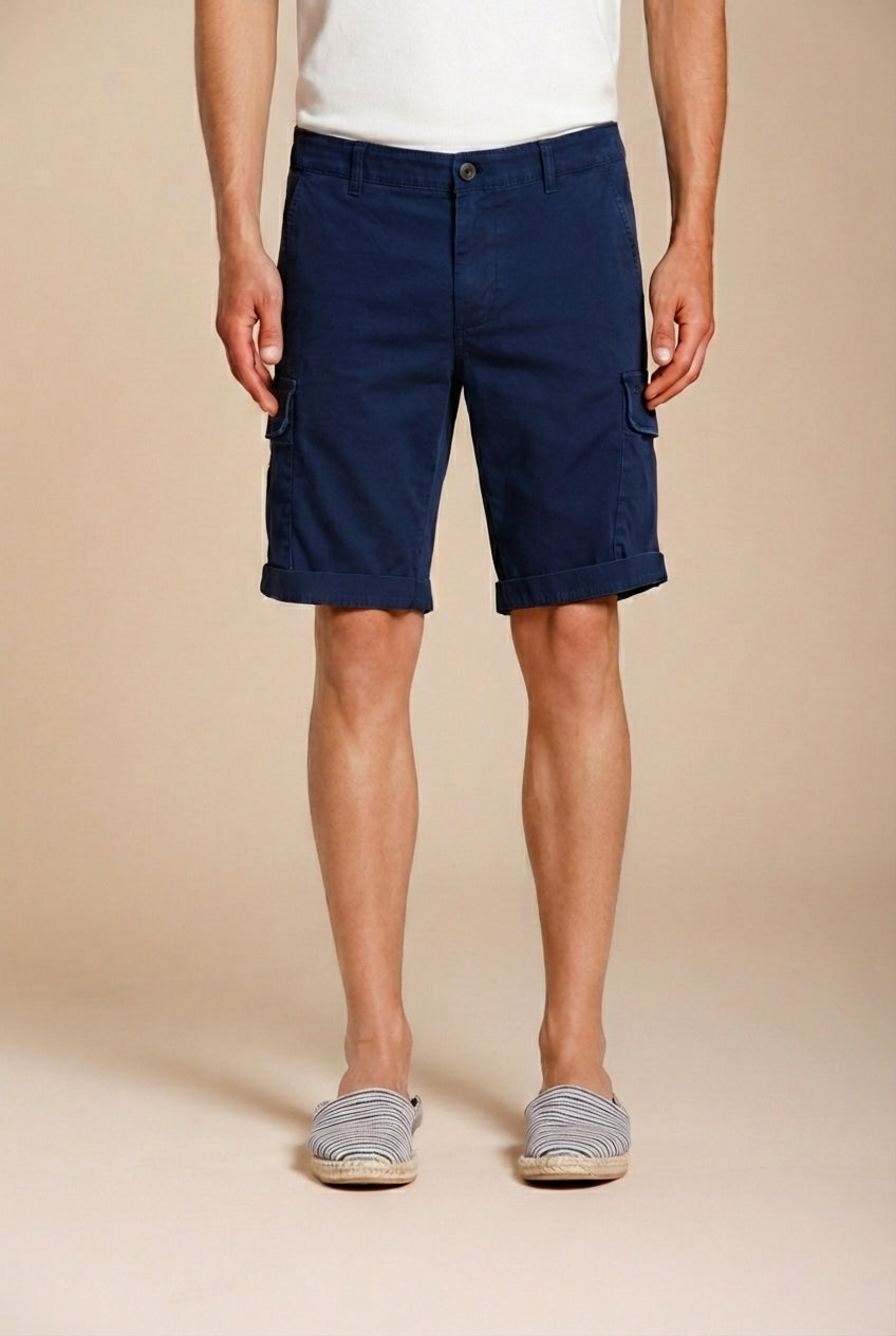 Chile men's cargo bermuda satin stretch slim fit ①