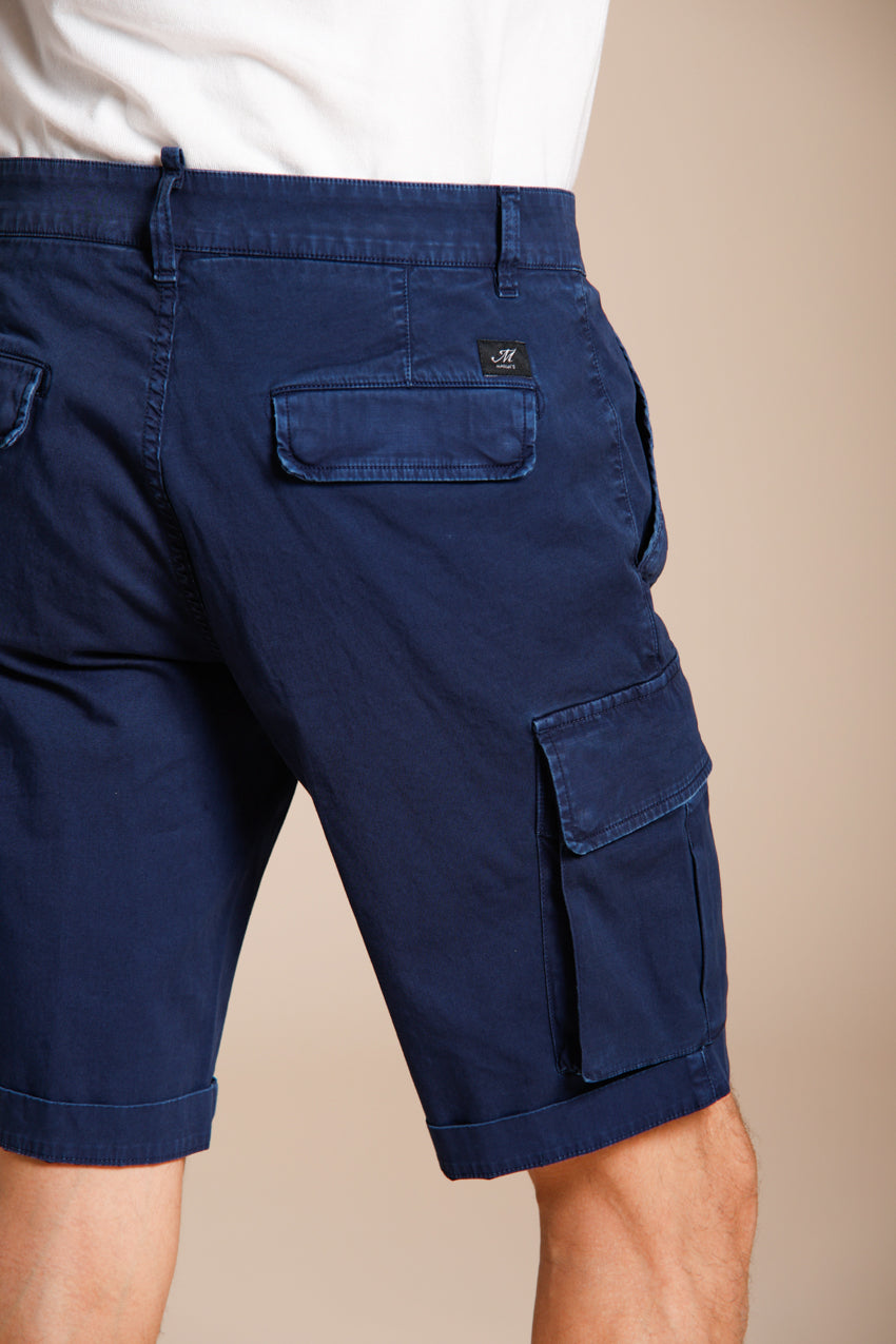 Chile bermuda cargo hombre en satén stretch slim fit ①