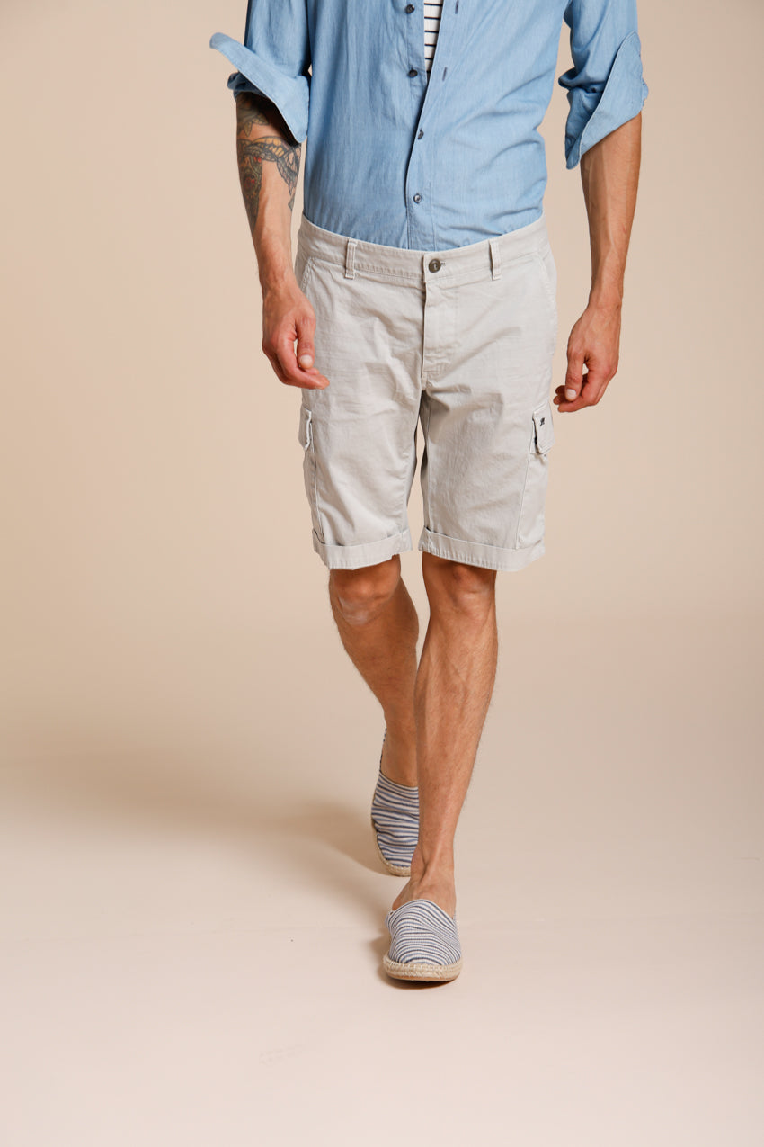 Chile bermuda cargo hombre en raso stretch slim fit ①