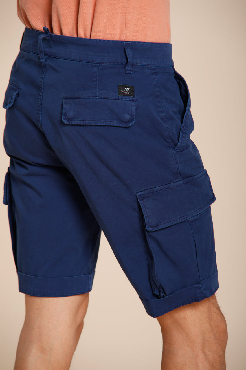 Chile bermuda cargo hombre en satén stretch slim fit ①