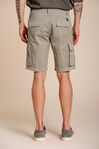 Chile men's cargo bermuda in stretch satin slim fit ①