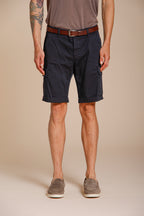 Chile men's cargo bermuda in stretch satin slim fit ①