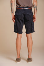 Chile men's cargo bermuda in stretch satin slim fit ①