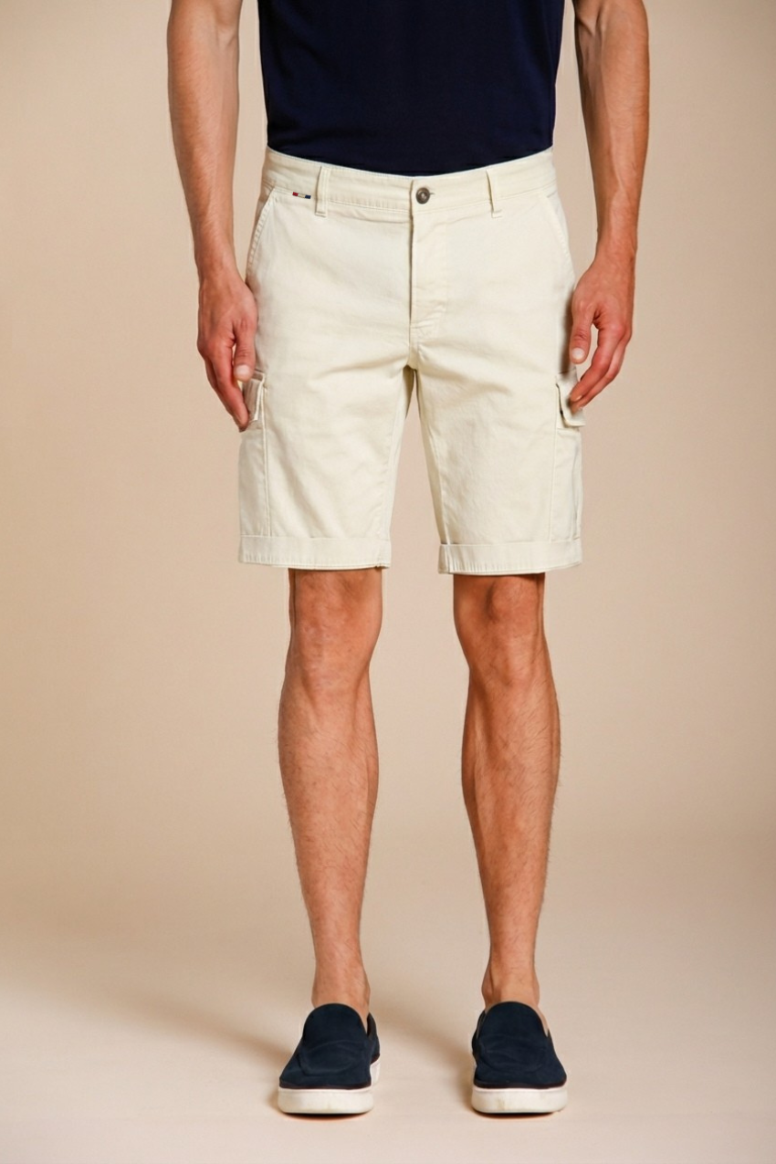 Chile bermuda cargo hombre de satén stretch slim fit ①