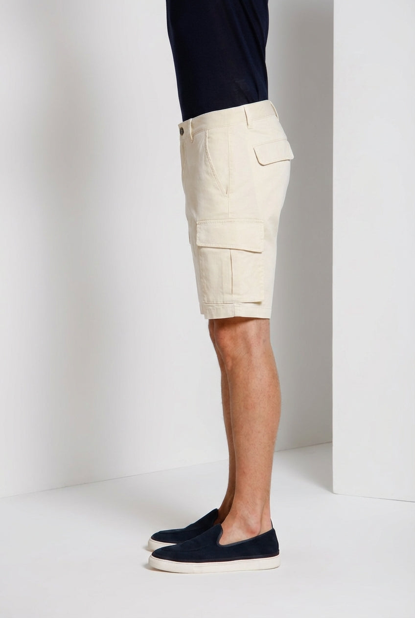 Chile bermuda cargo hombre de satén stretch slim fit ①